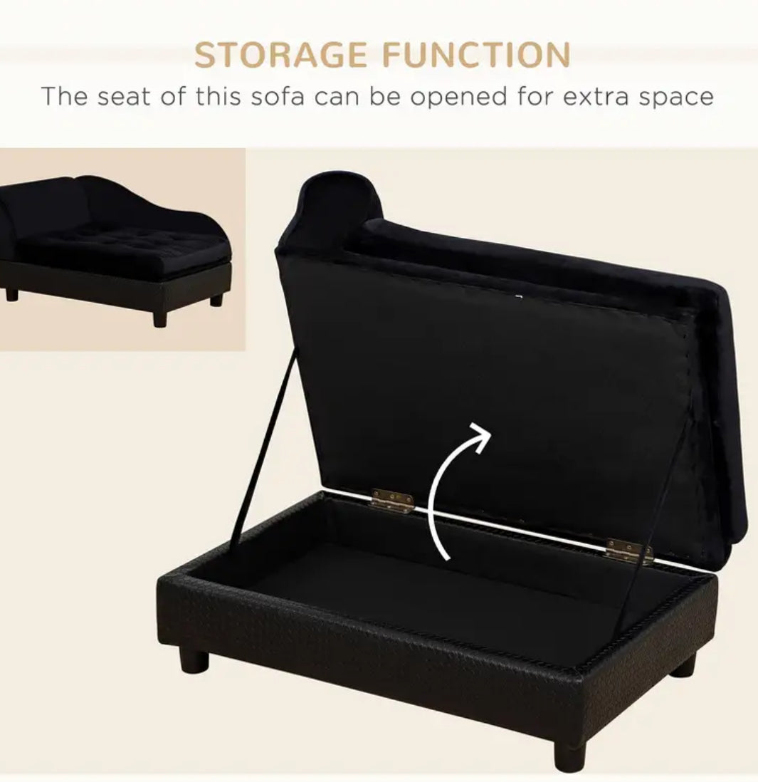 Baxter Dog Sofa Ottoman with Storage Doggy Haute Couture