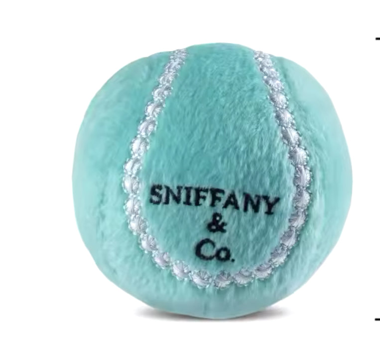 Sniffany & Co Ball Plush Toy – Luxury Plush Dog Ball Toy Doggy Haute Couture