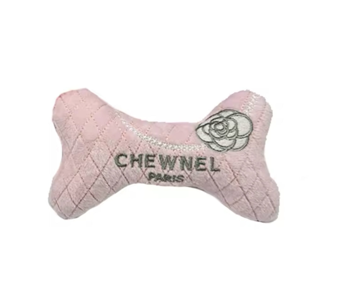 Chewnel Bone Plush Toy – Luxury Plush Dog Toy Doggy Haute Couture