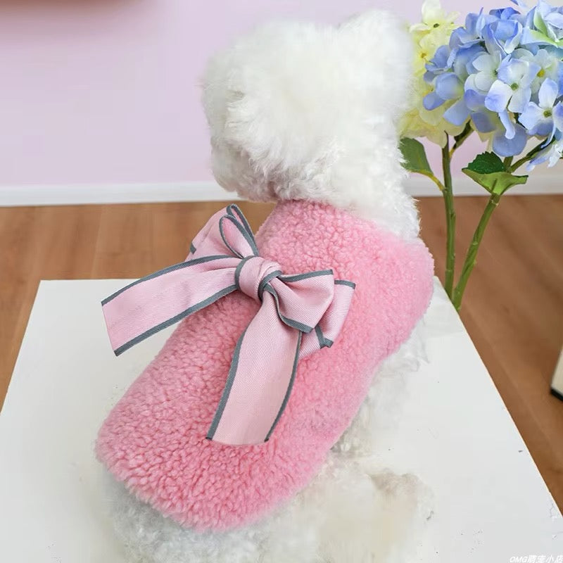 Paris Dog Coat With Fur Trim Doggy Haute Couture