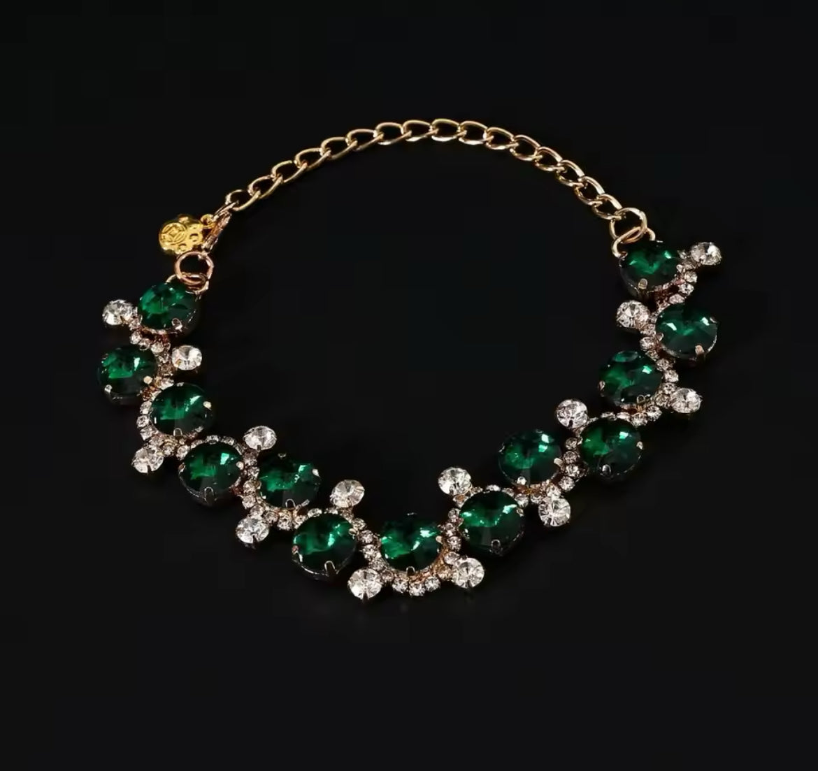 Faux Emerald Pet Necklace Doggy Haute Couture