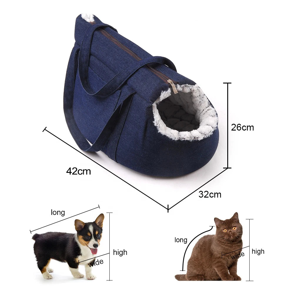 Dual Use Pet Carrier and Bed Handbag
