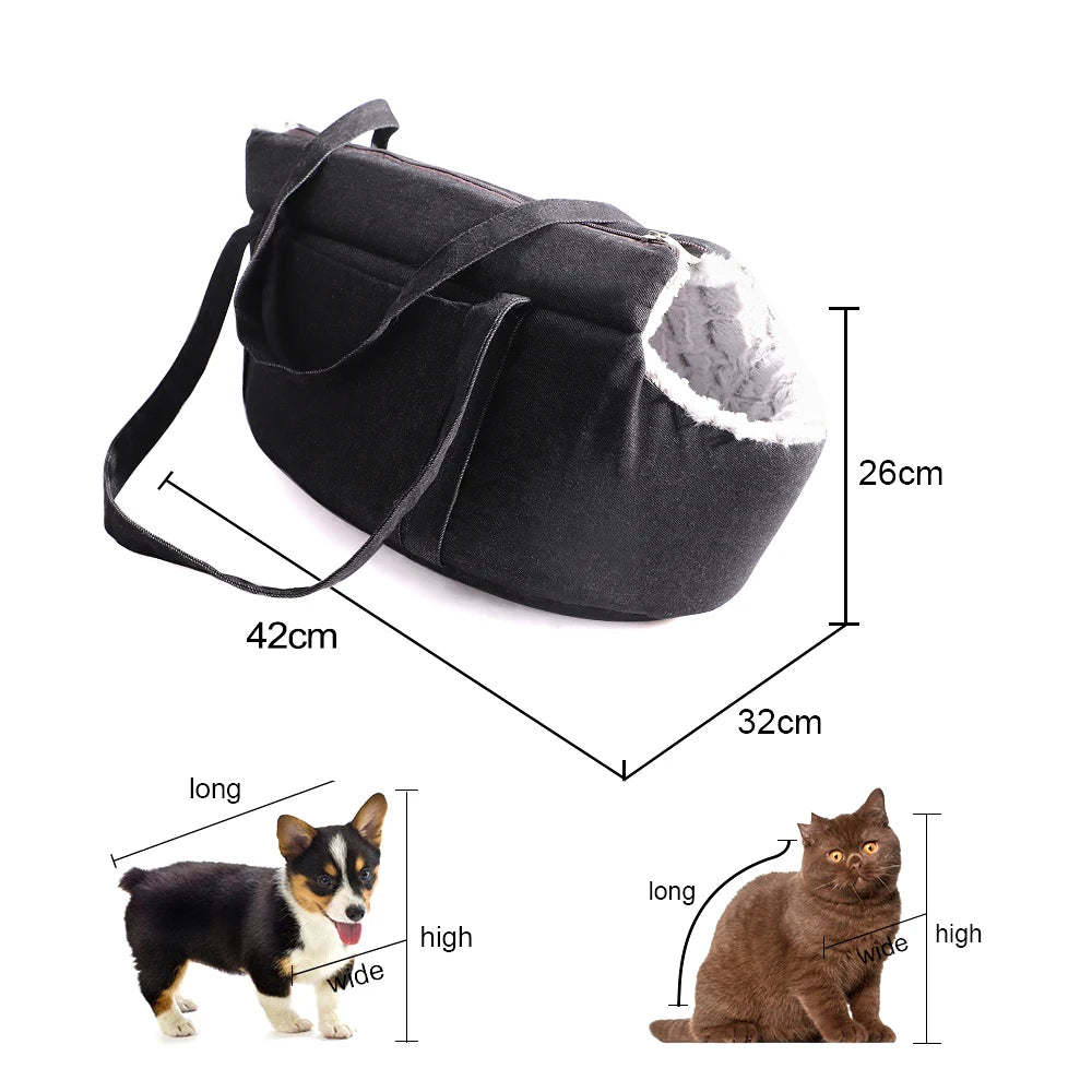 Dual Use Pet Carrier and Bed Handbag