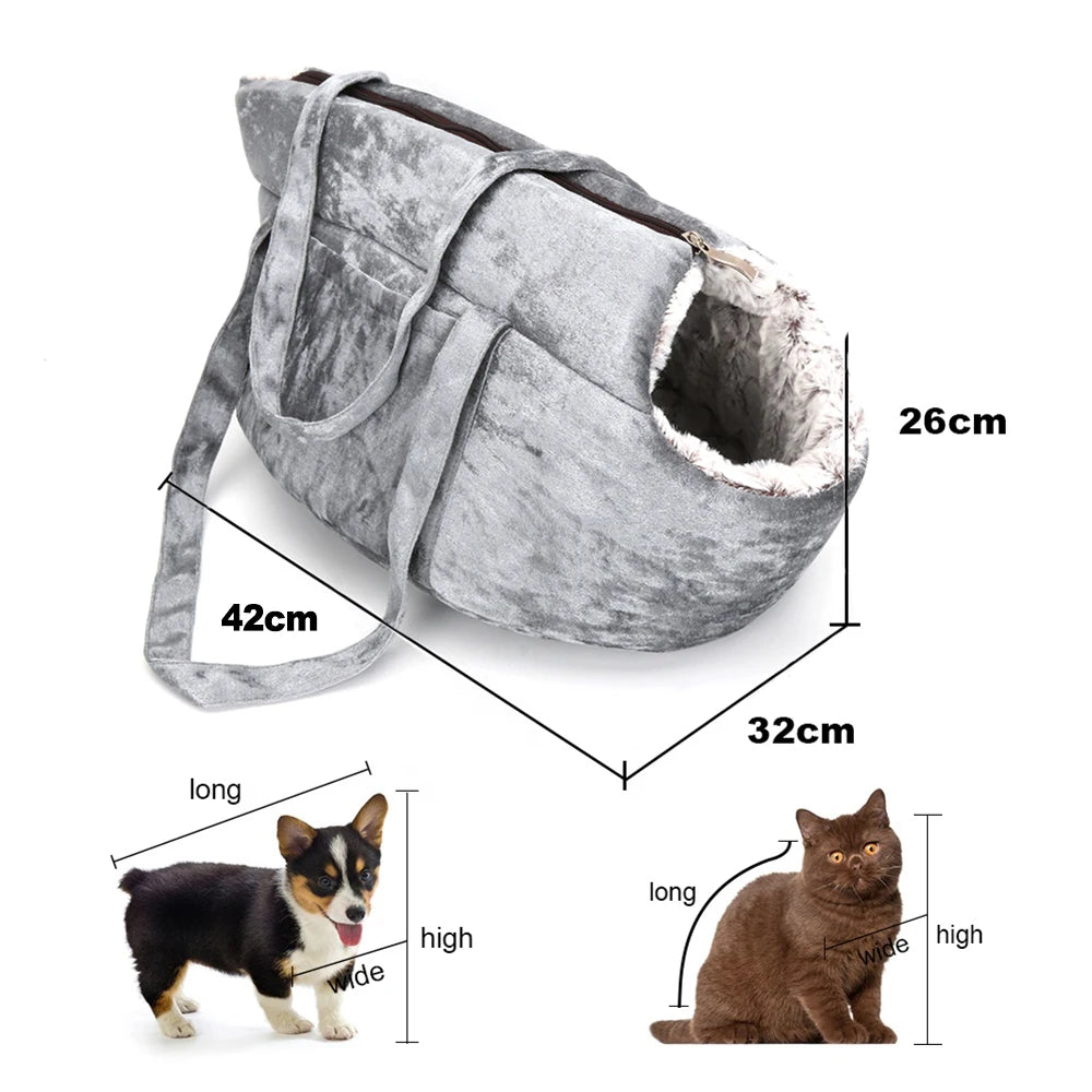 Dual Use Pet Carrier and Bed Handbag