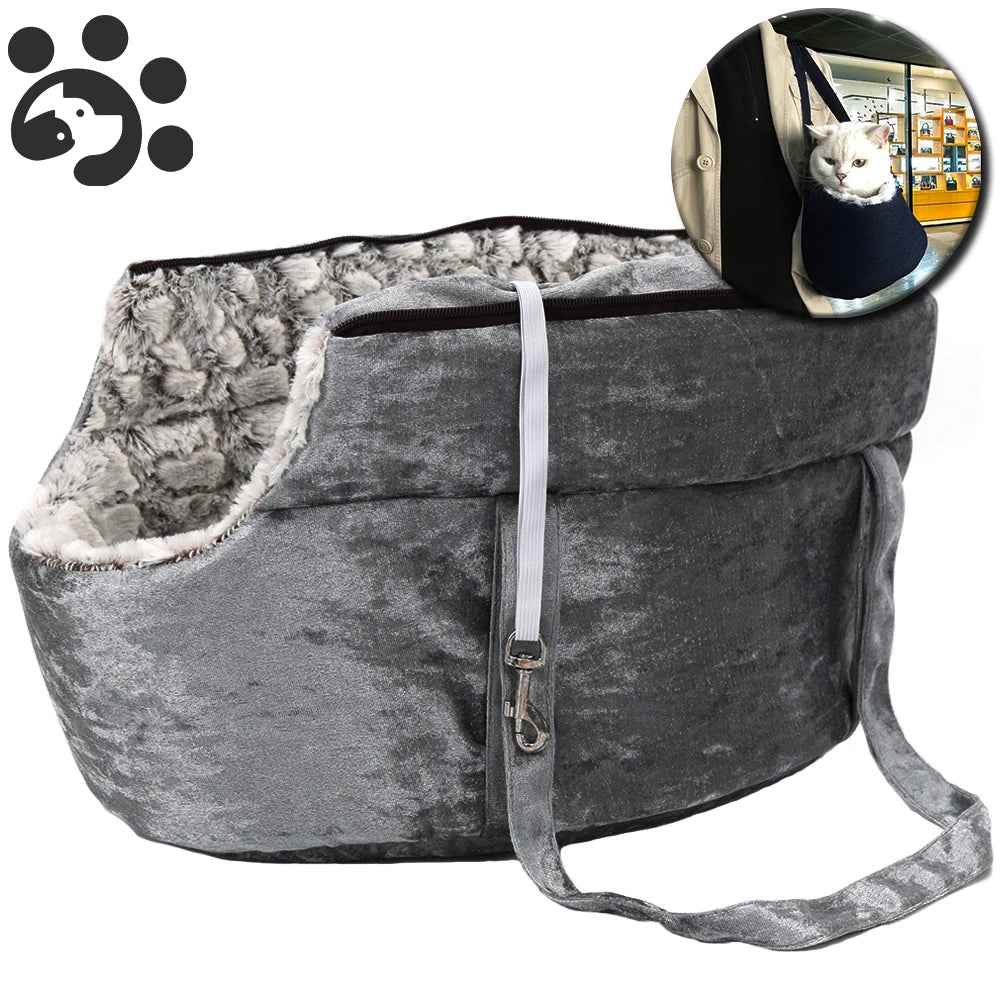 Dual Use Pet Carrier and Bed Handbag