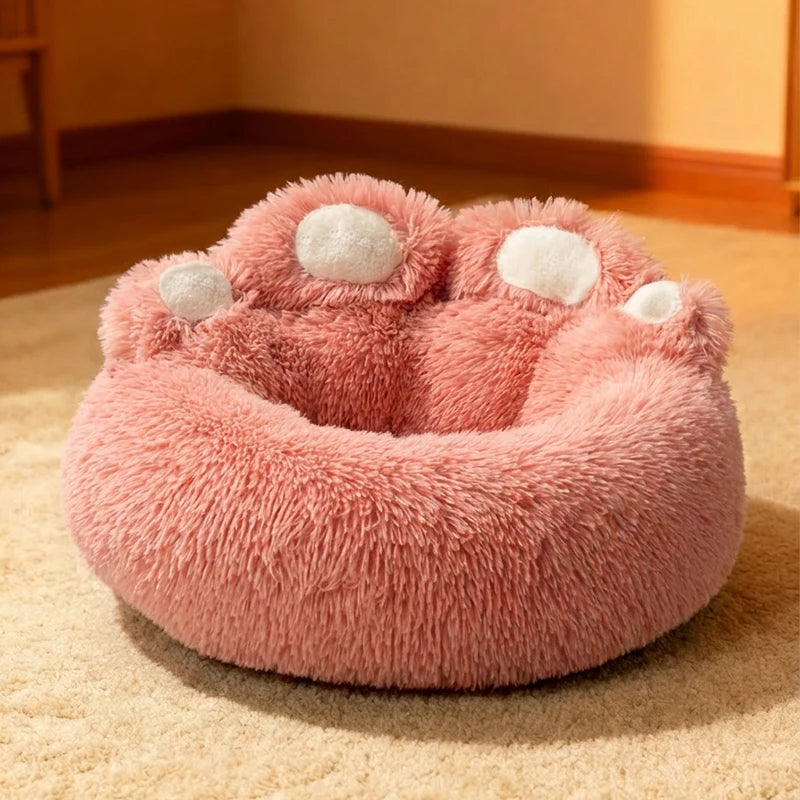 Paw-shaped Cozy Pet Bed for Small to Larger Pets