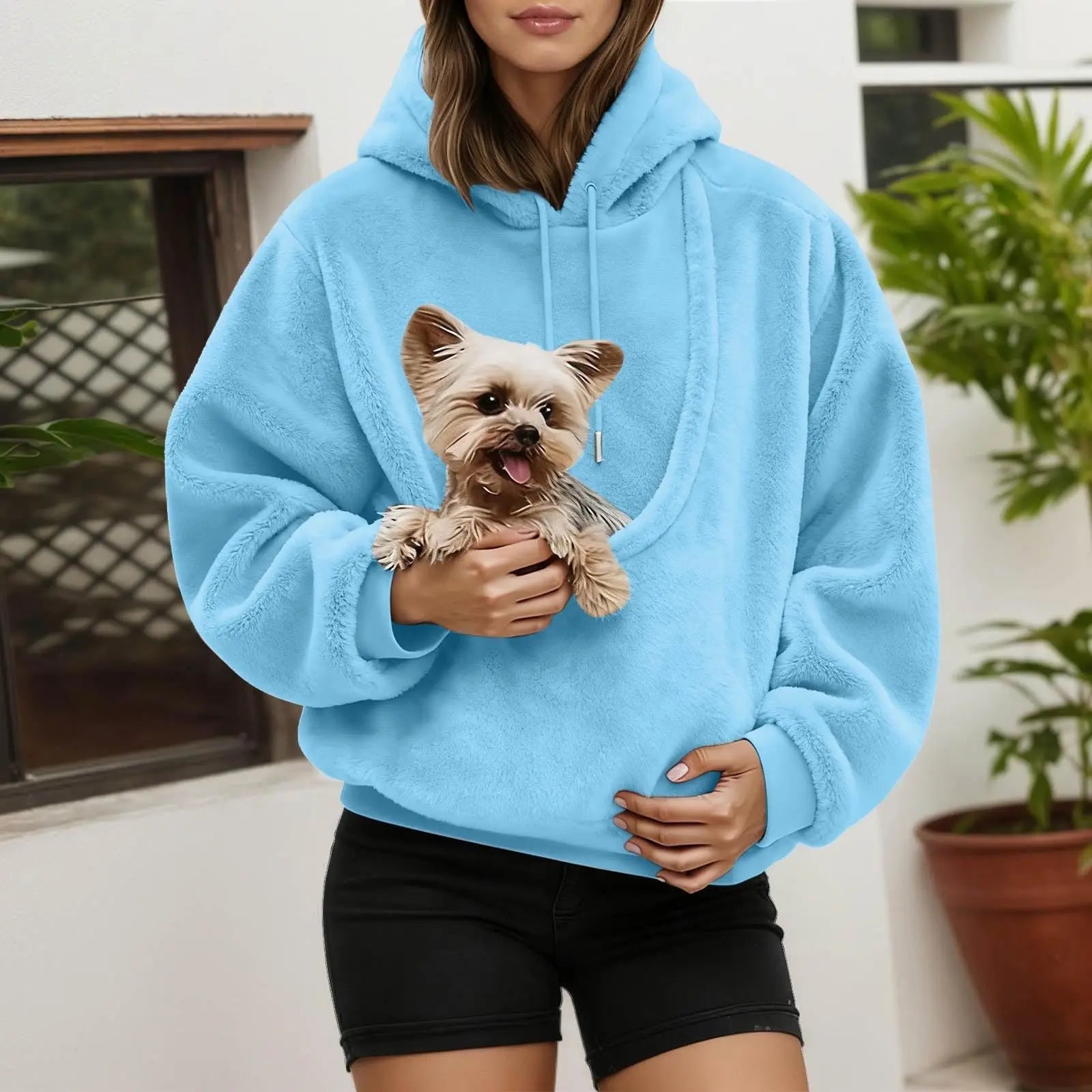 Pet Carrier Hoodie Raining Cats and Dogs