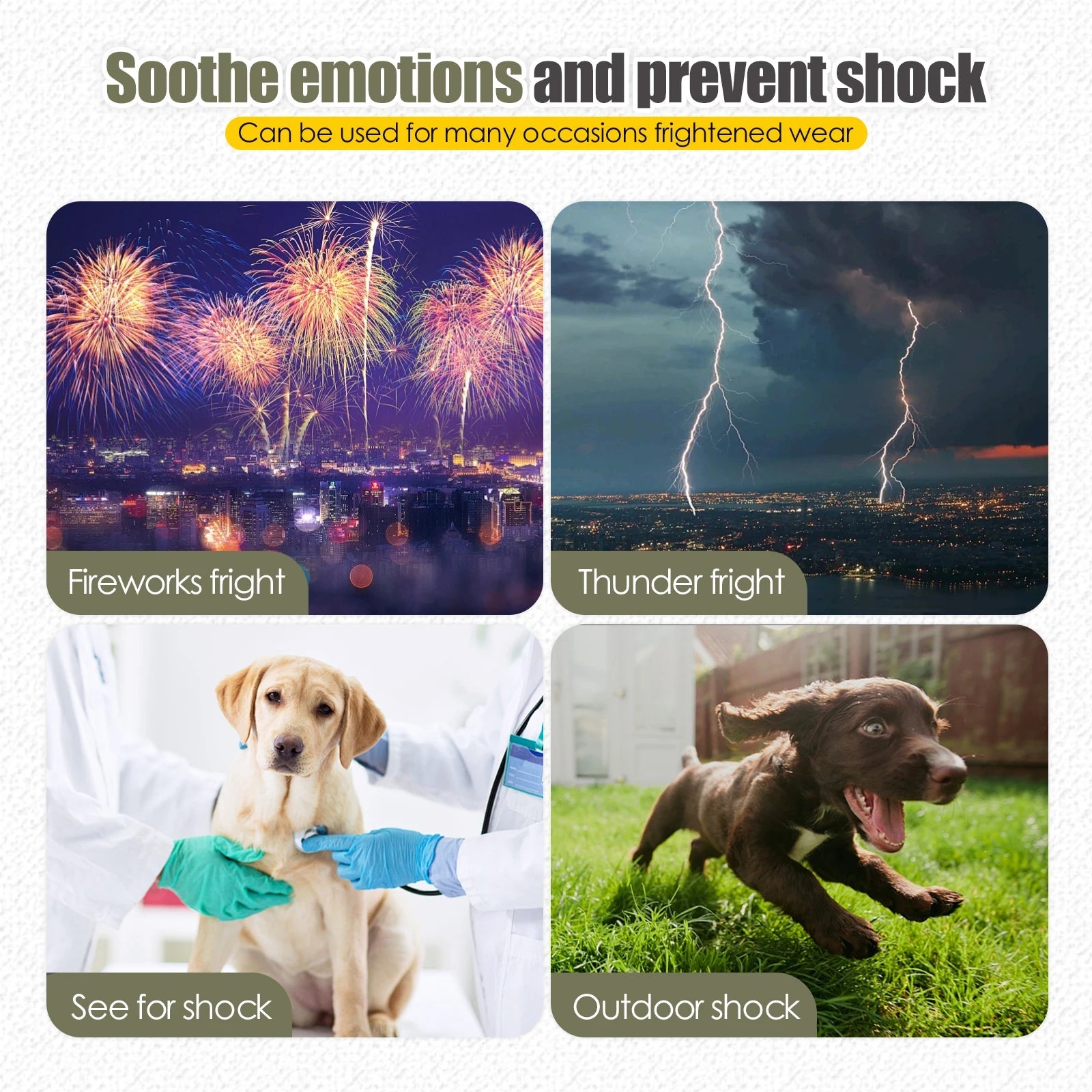 Pet Anxiety Jacket Raining Cats and Dogs