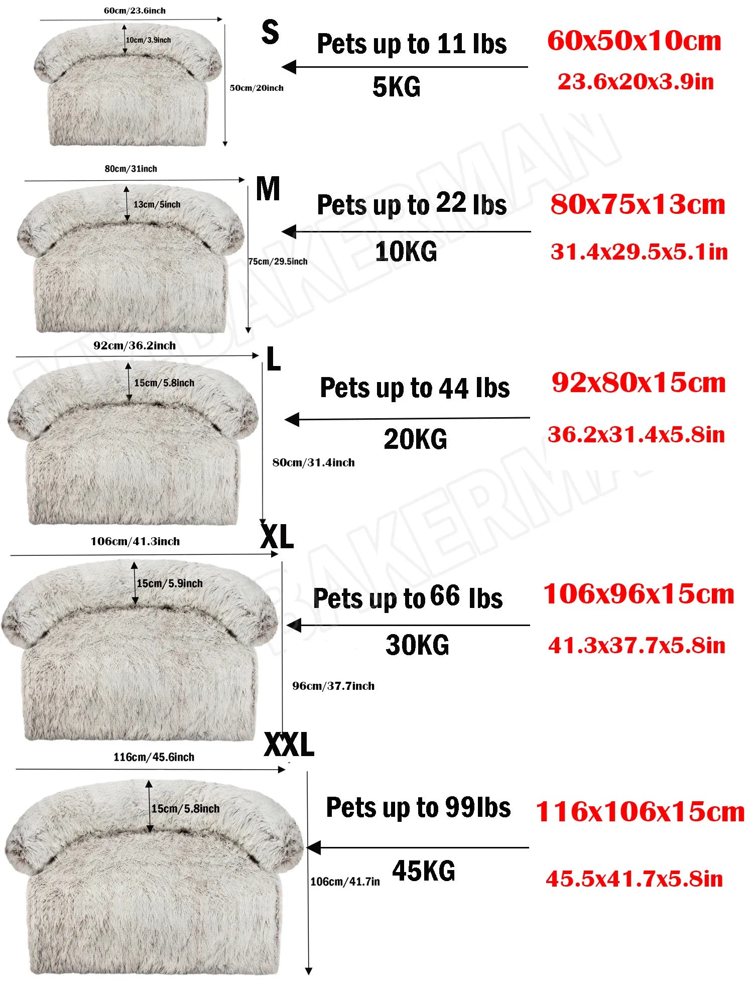 Pet bed/Furniture Cover with Washable Cover