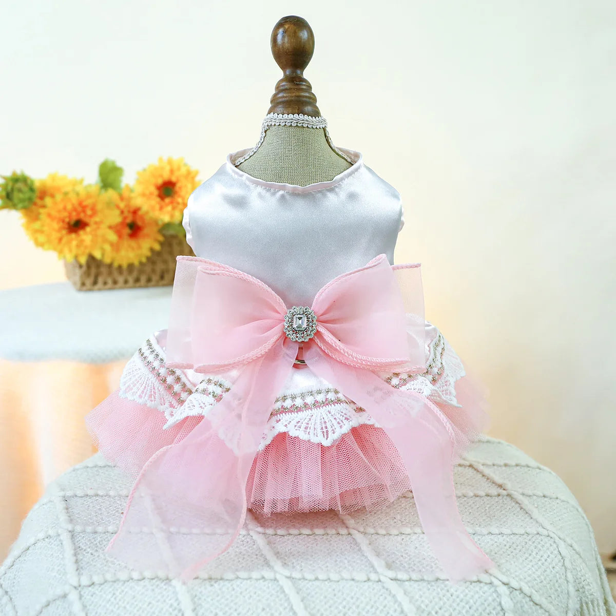 Elegant Chiffon Dress for Small Dogs