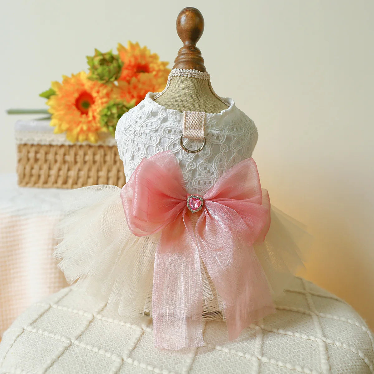 Elegant Chiffon Dress for Small Dogs