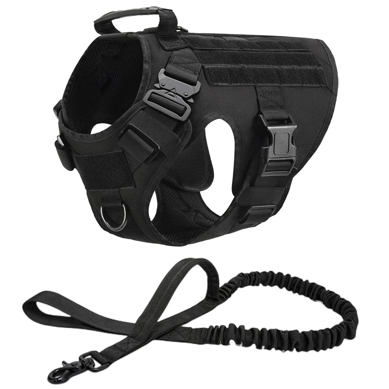 Tactical Military Dog Harness and Leash Set